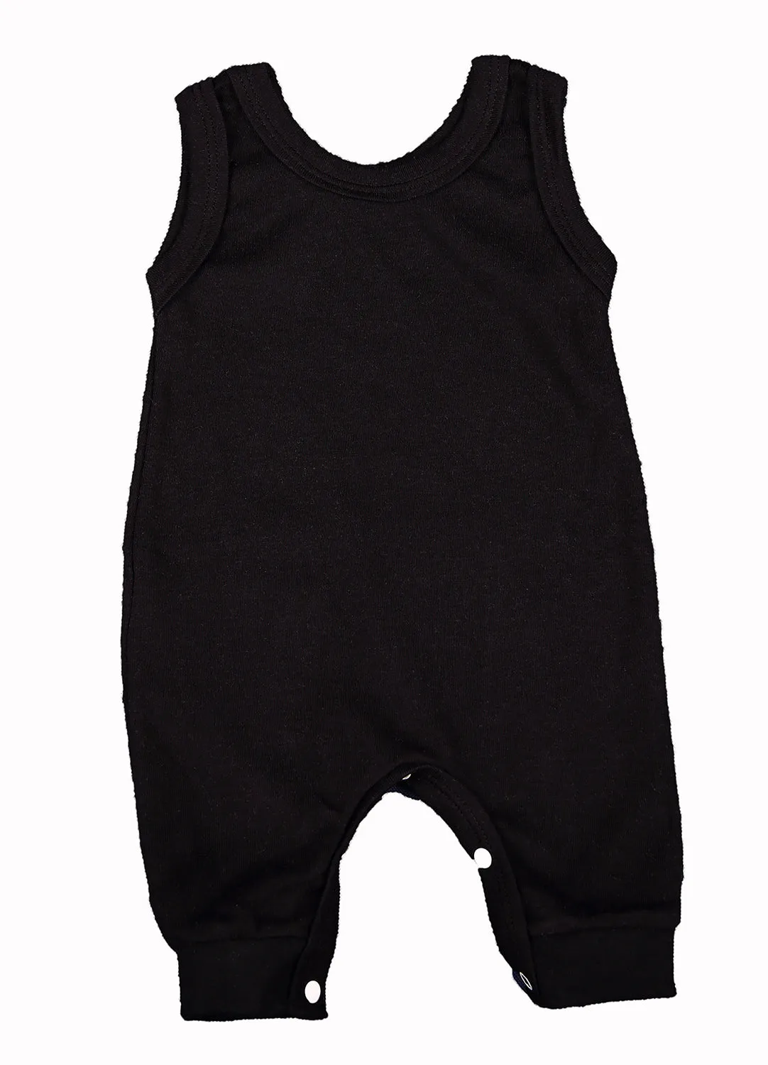 100% 2-Pack Cotton Blank Sleeveless Baby Rompers