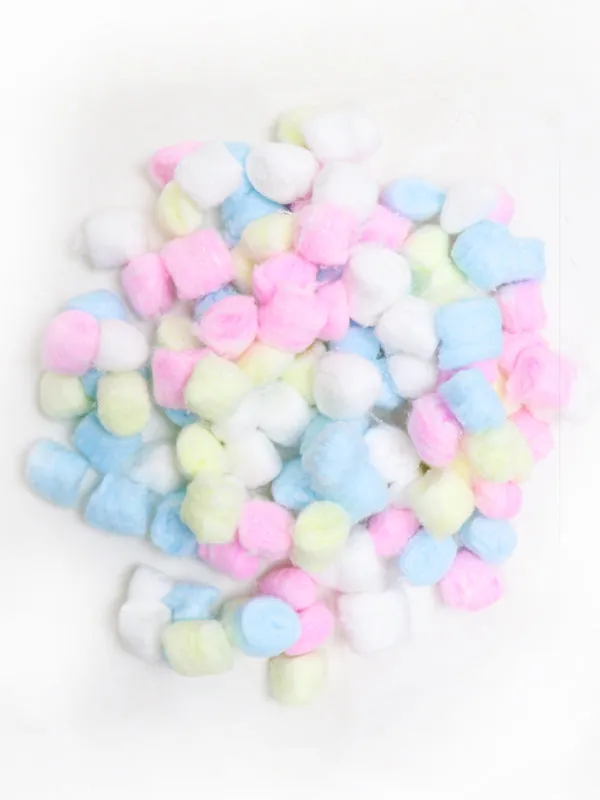 100pcs Colorful Cotton Balls - Multicolor