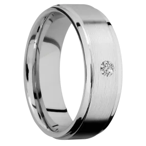 14K White Gold with Satin , Polish Finish