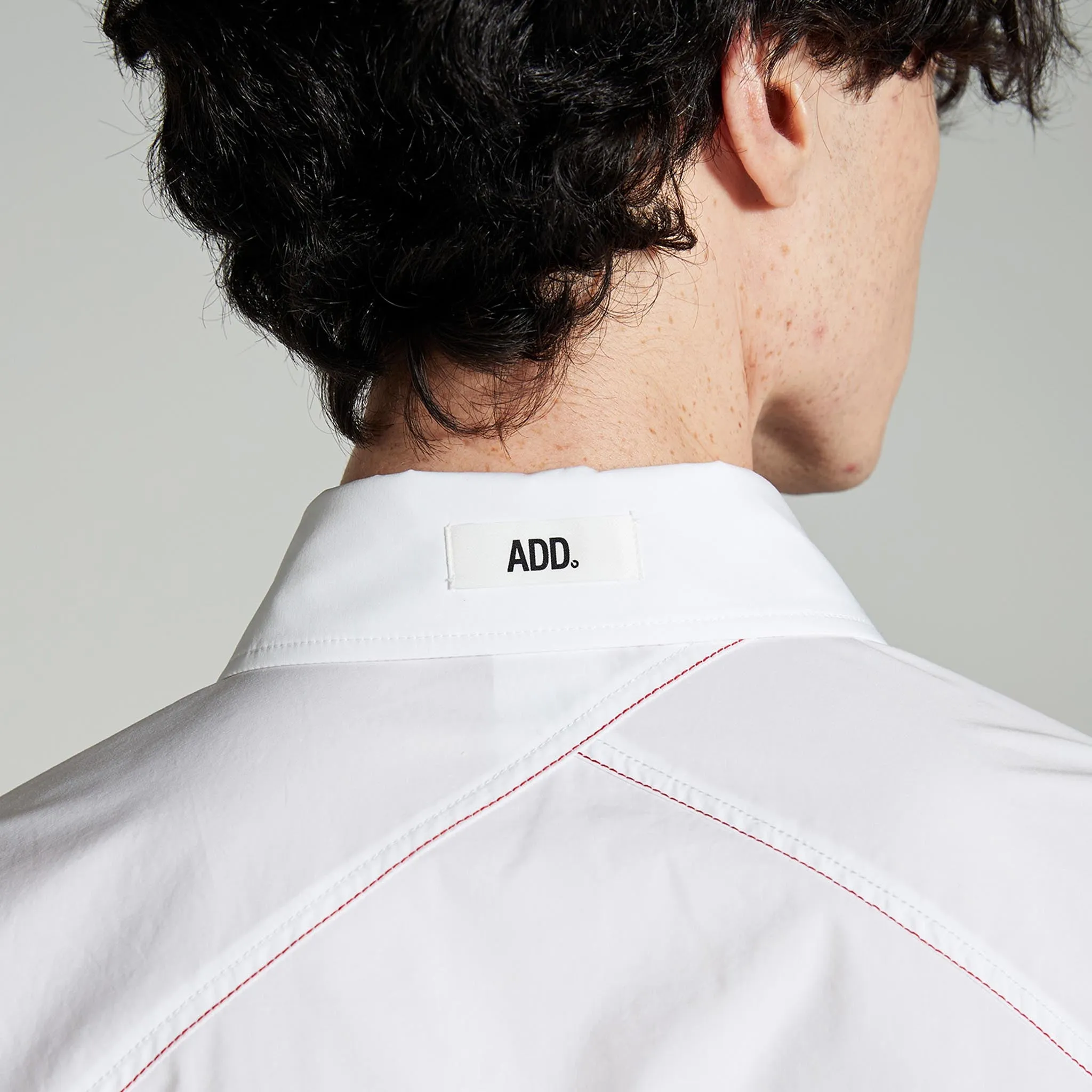 ADD Cutout Stitch Avantgarde Shirt White