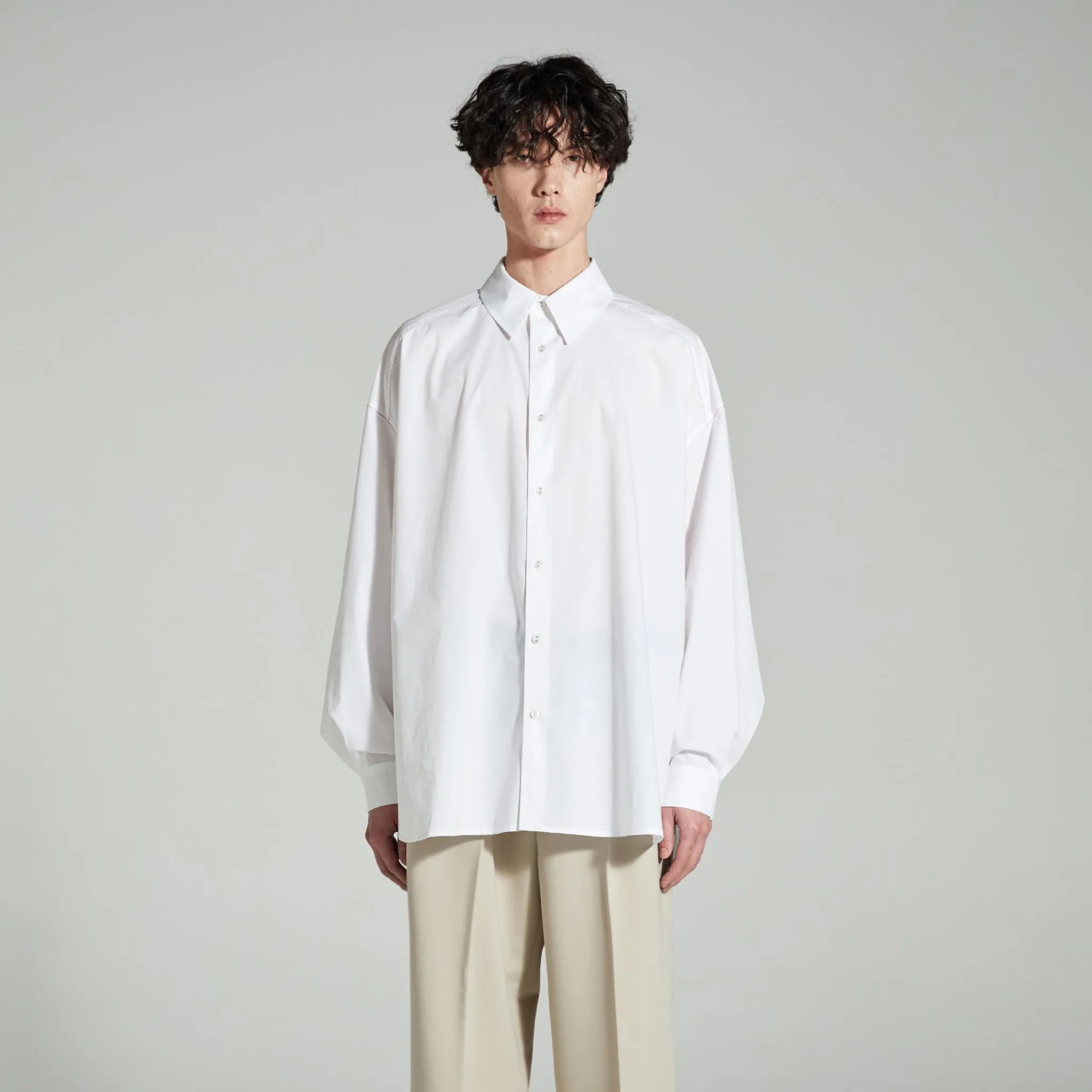 ADD Cutout Stitch Avantgarde Shirt White