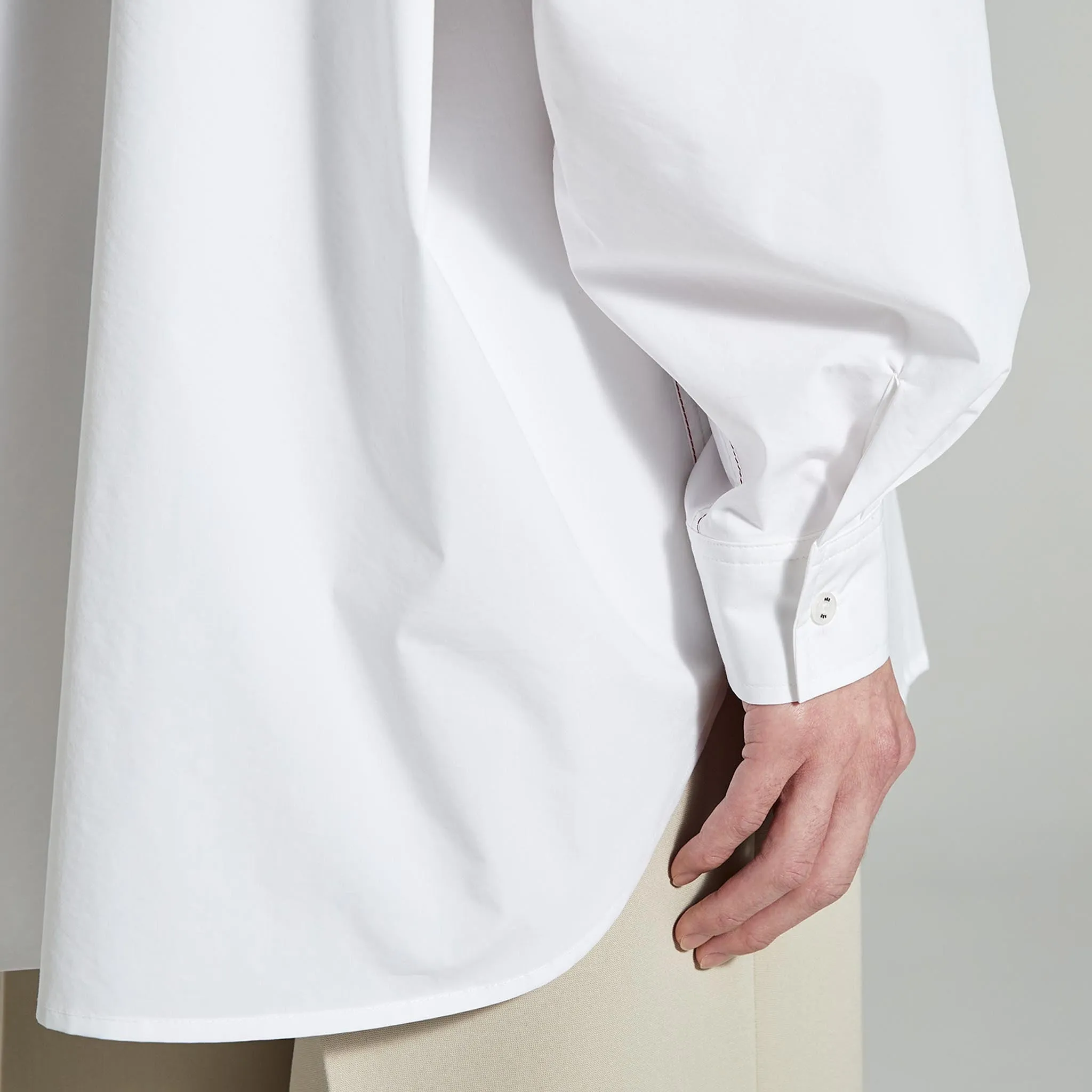 ADD Cutout Stitch Avantgarde Shirt White