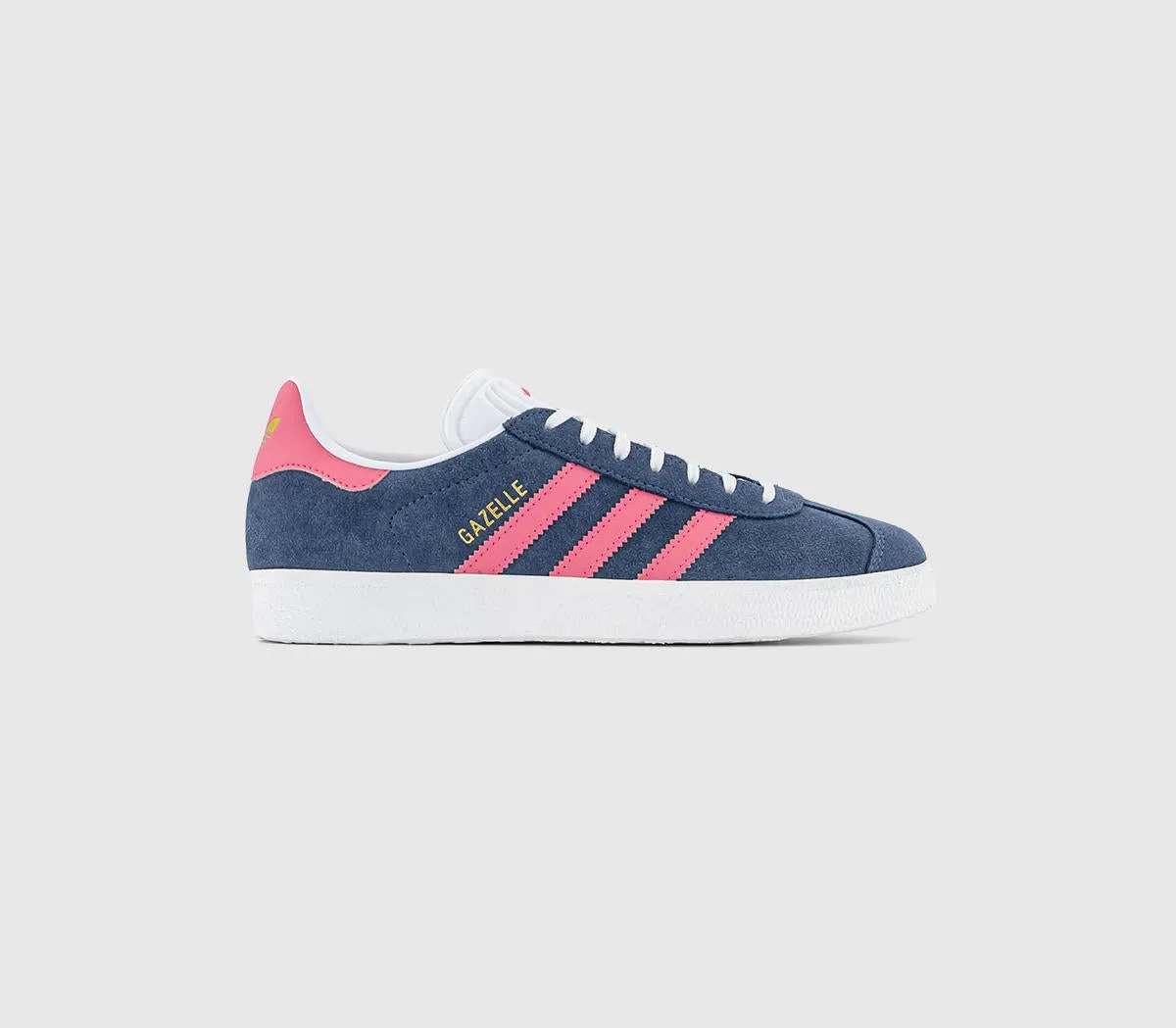 adidas Gazelle Trainers Preloved Ink Lucid Pink Gold Met