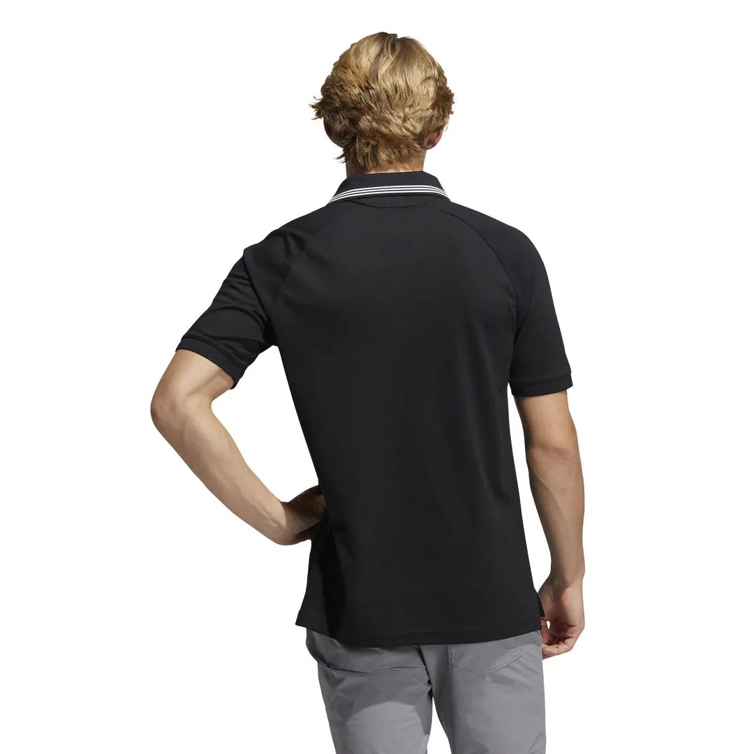 adidas Golf Go-To Pique Polo - Black/White