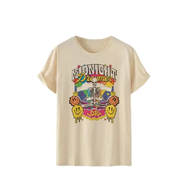 Aesthetic Oversized Magic Mushroom Short Sleeve T Shirt