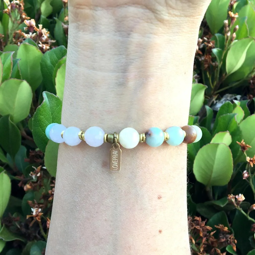 Amazonite and Rose Quartz Positivity and Healing Bracelet