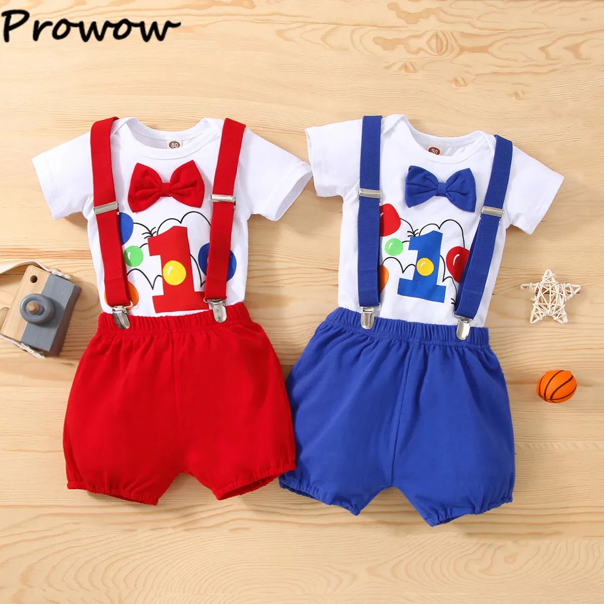 Baby Boy Birthday 1 Short Suspender Outfit Sets