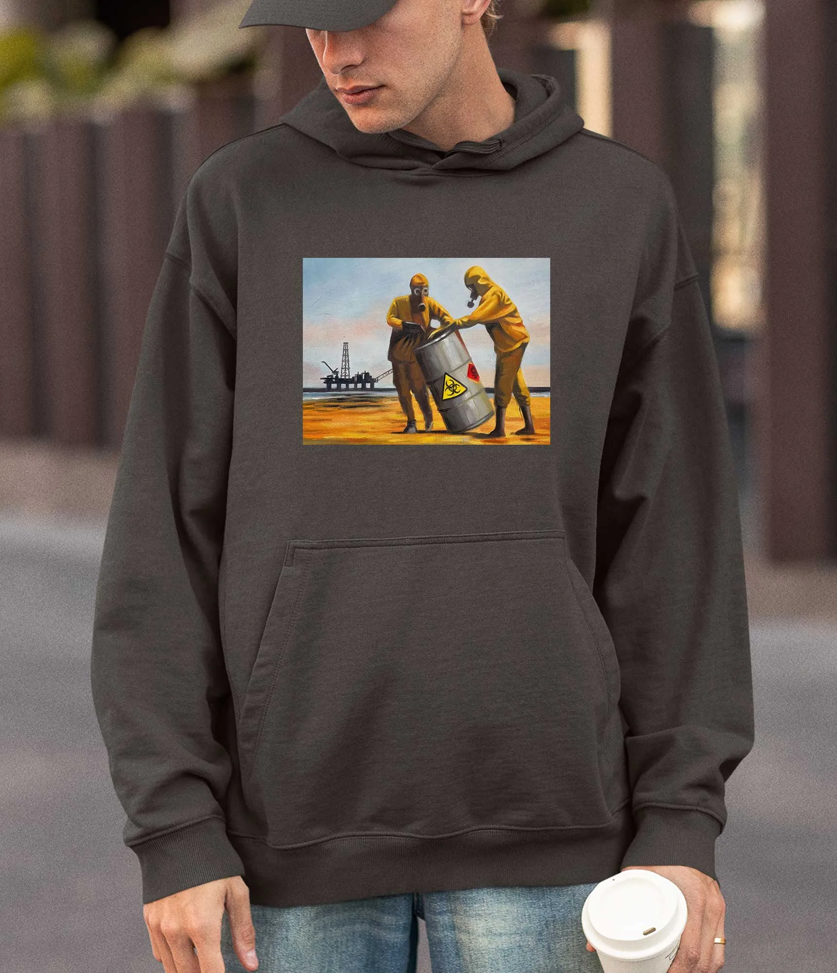 Banksy Hoodie - Beach Clean up