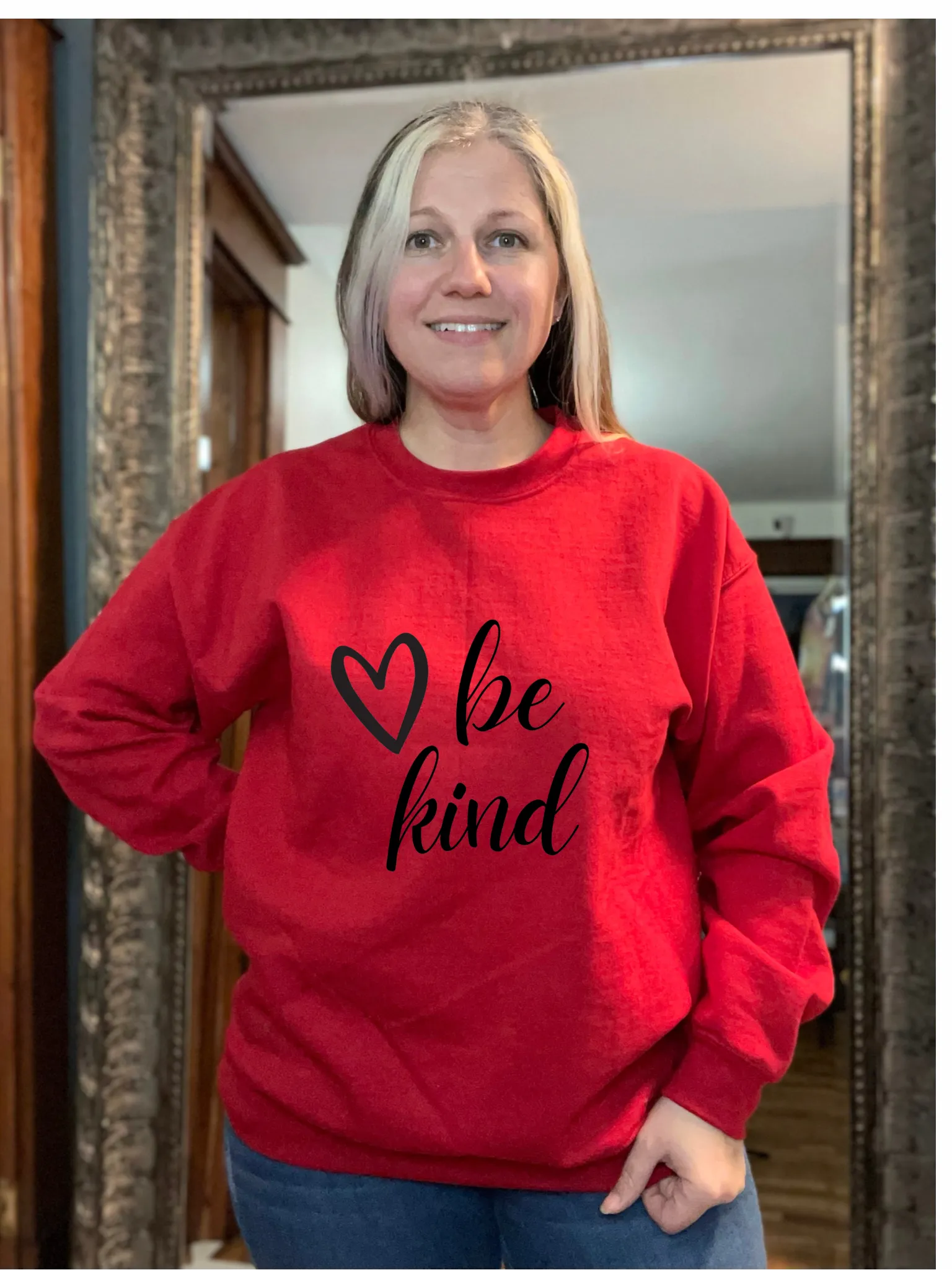 Be Kind Red Sweatshirt