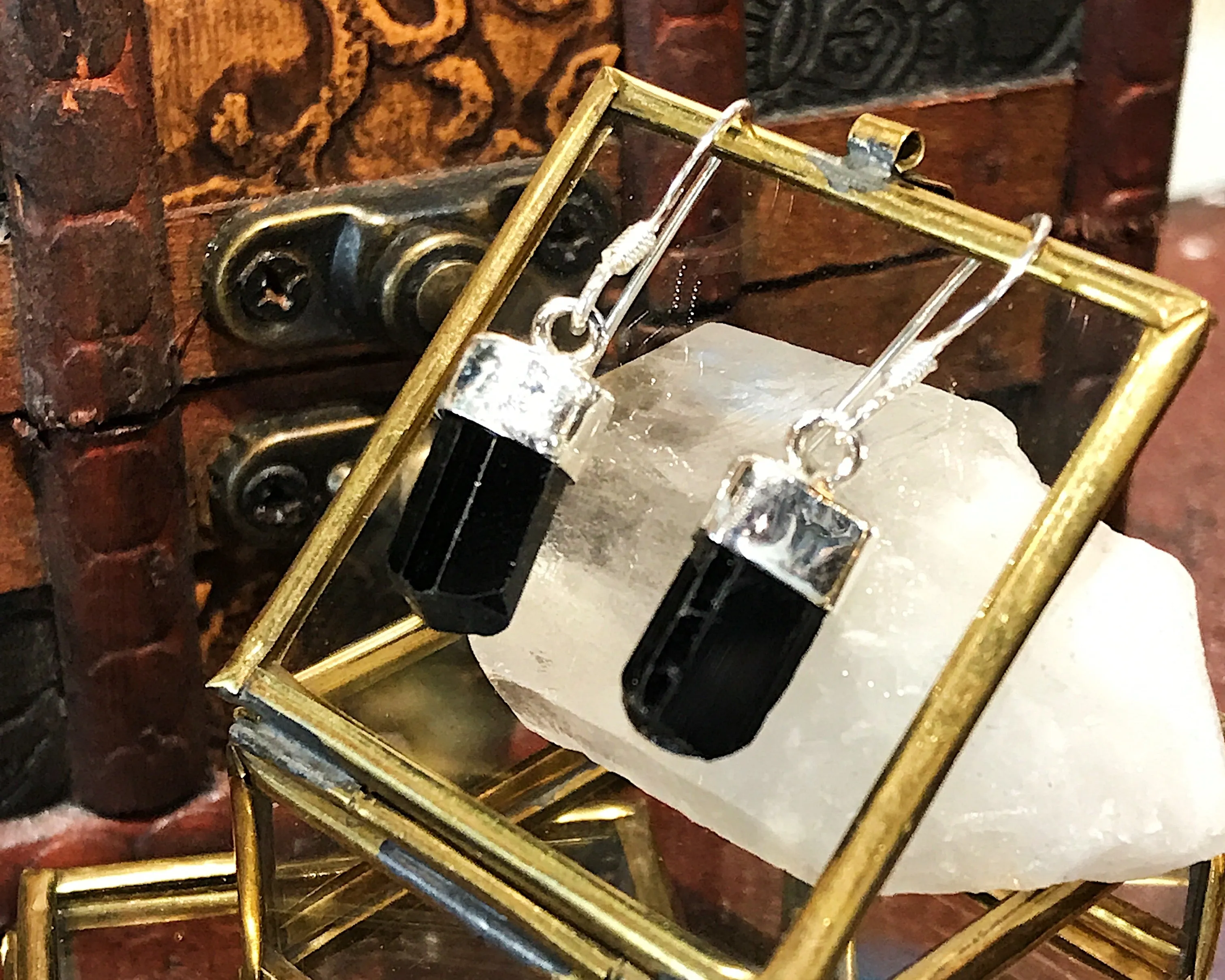 Black Tourmaline Alena Earrings