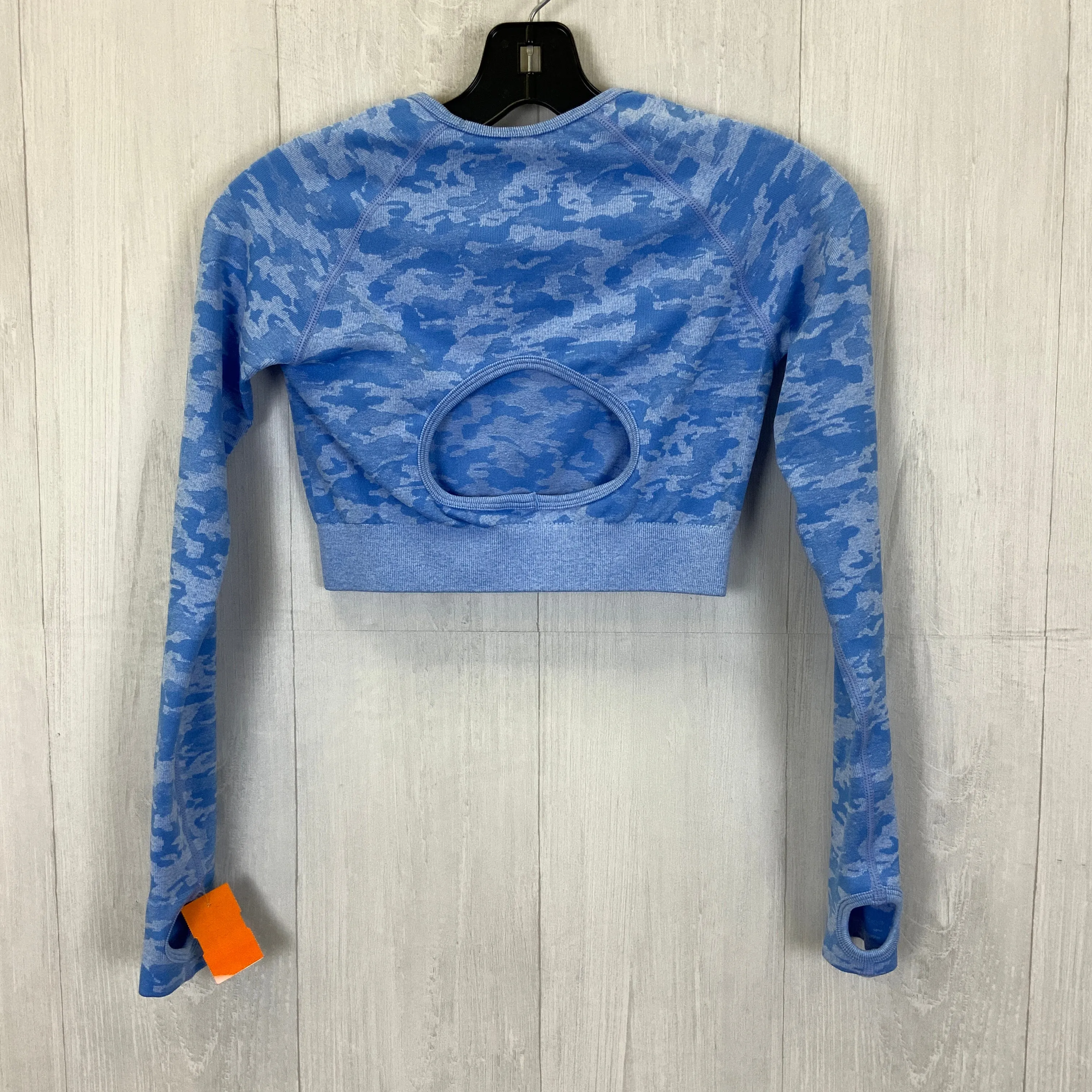 Blue Athletic Top Long Sleeve Crewneck Clothes Mentor, Size S