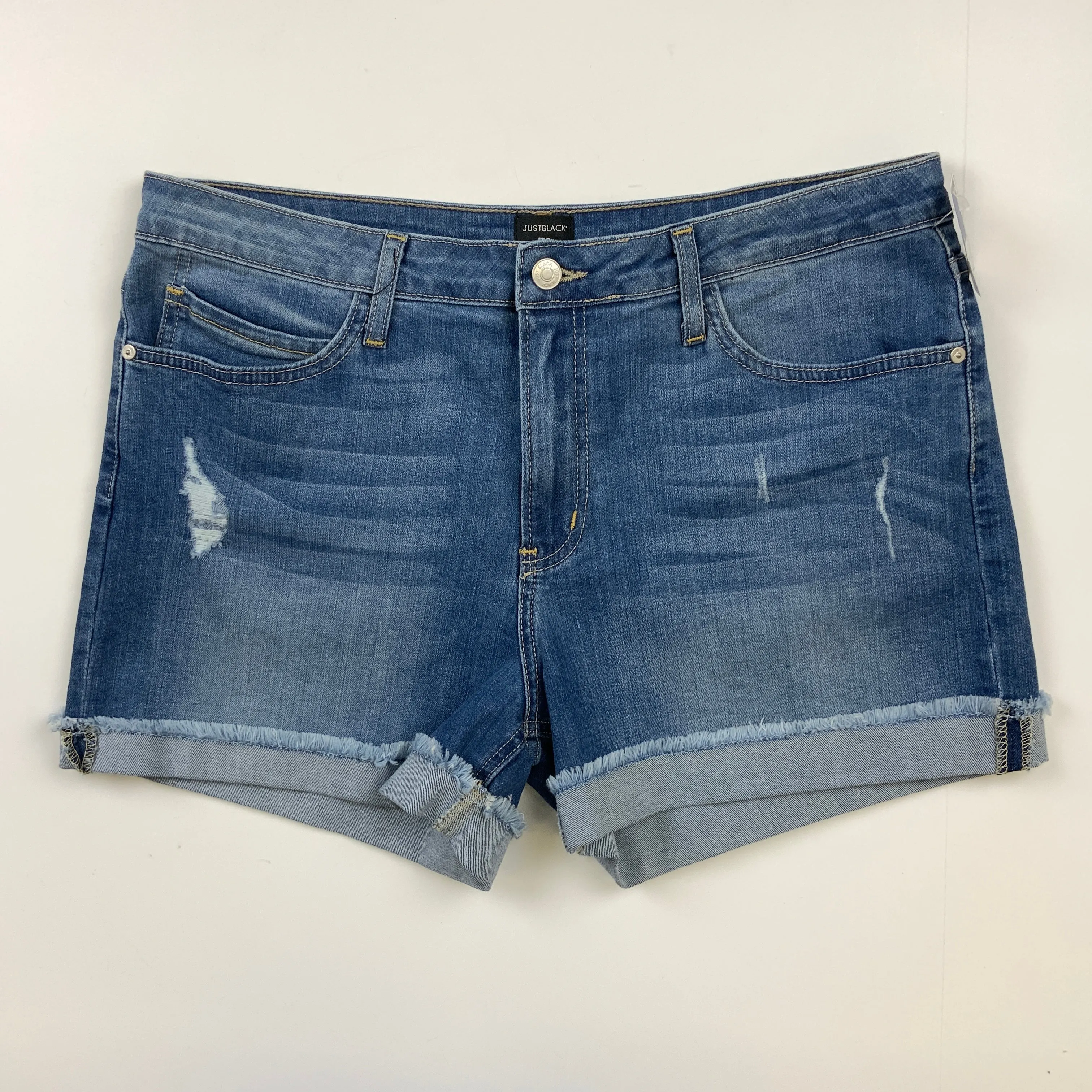 Blue Denim Shorts Just Black, Size 16