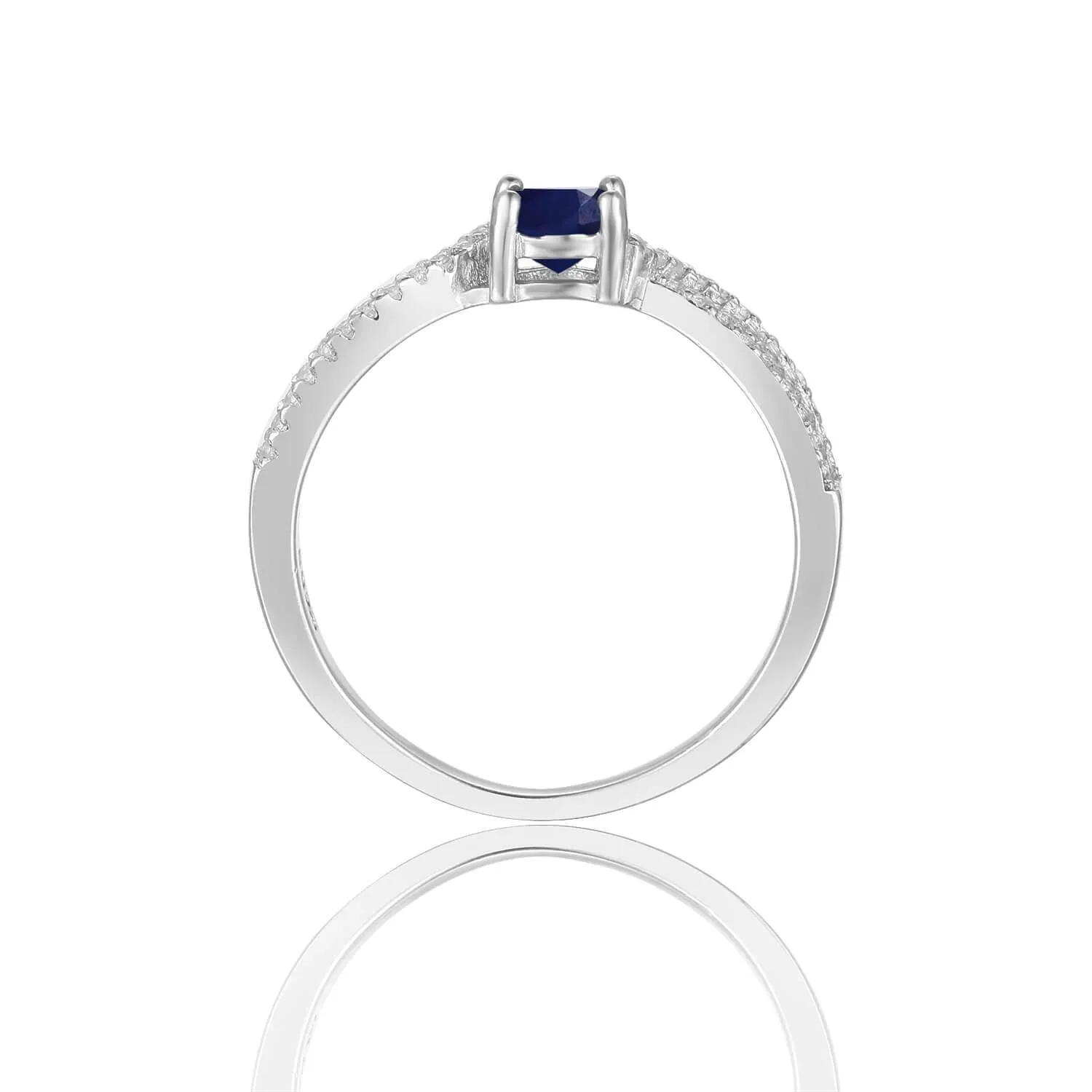 Blue Sapphire Solitiare Engagement Ring