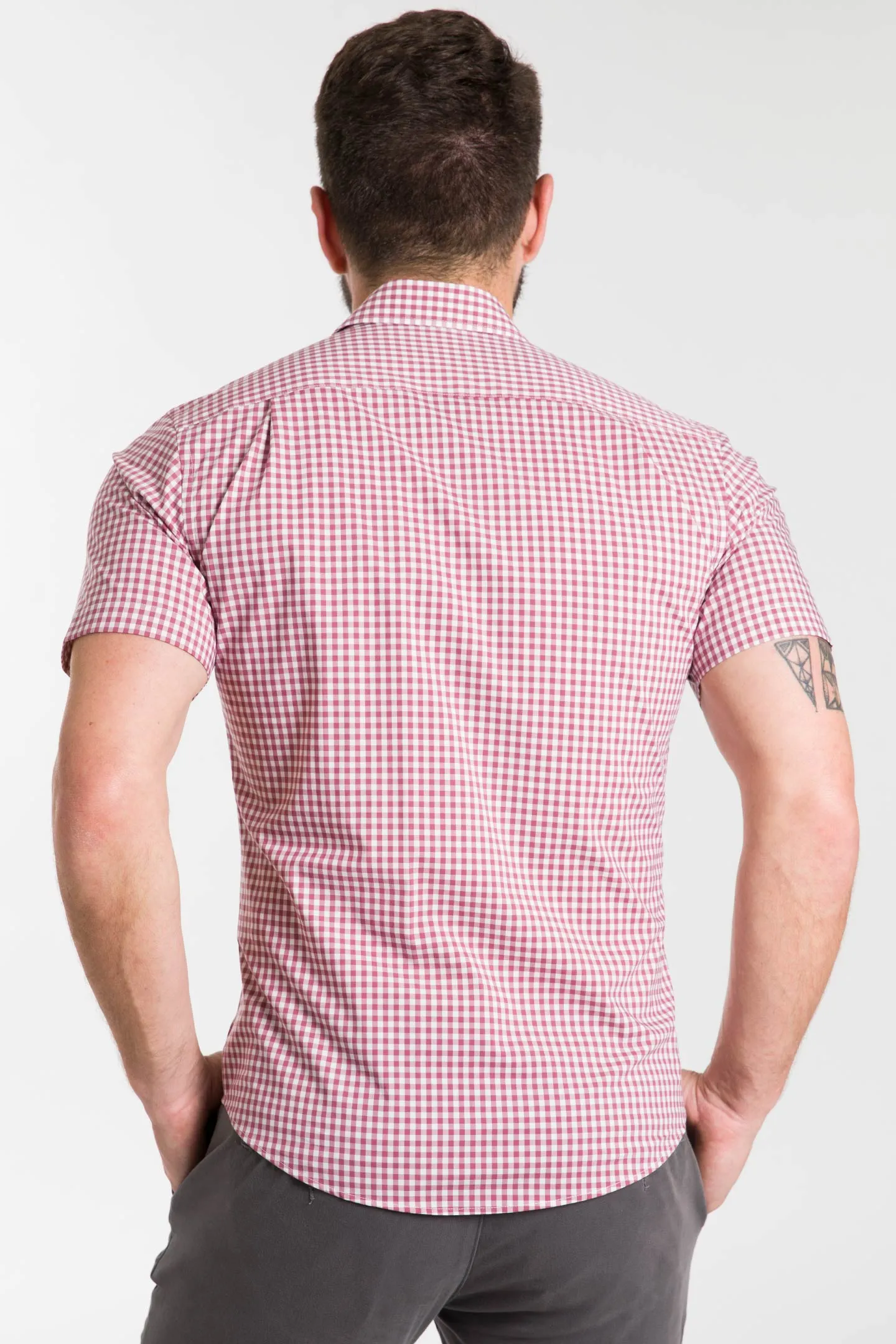 Brick Gingham Short Sleeve Shirt