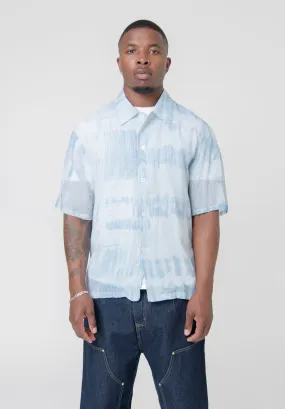 Brush Stroke Box Shirt Blue