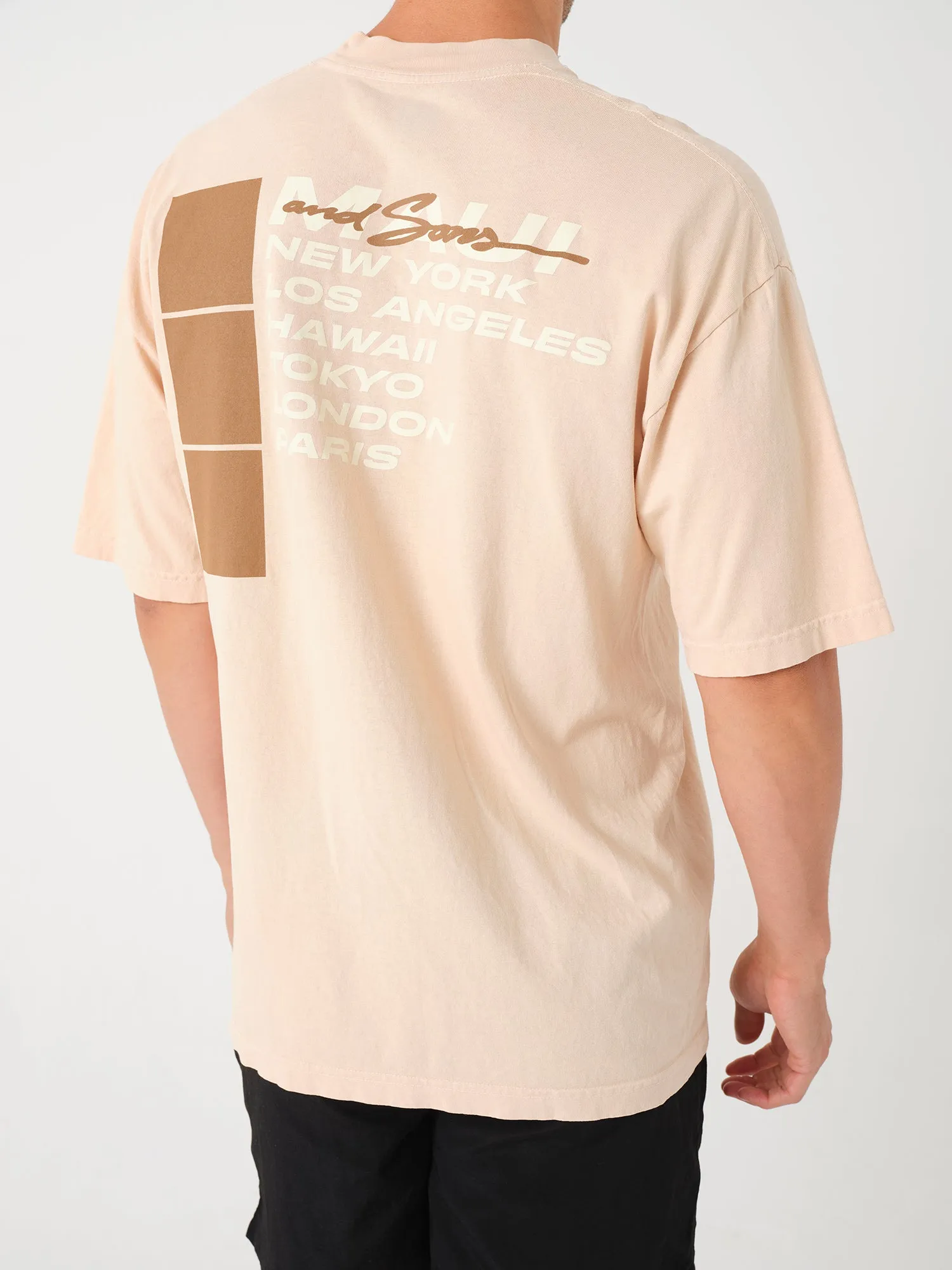 City Wave T-Shirt in Beige