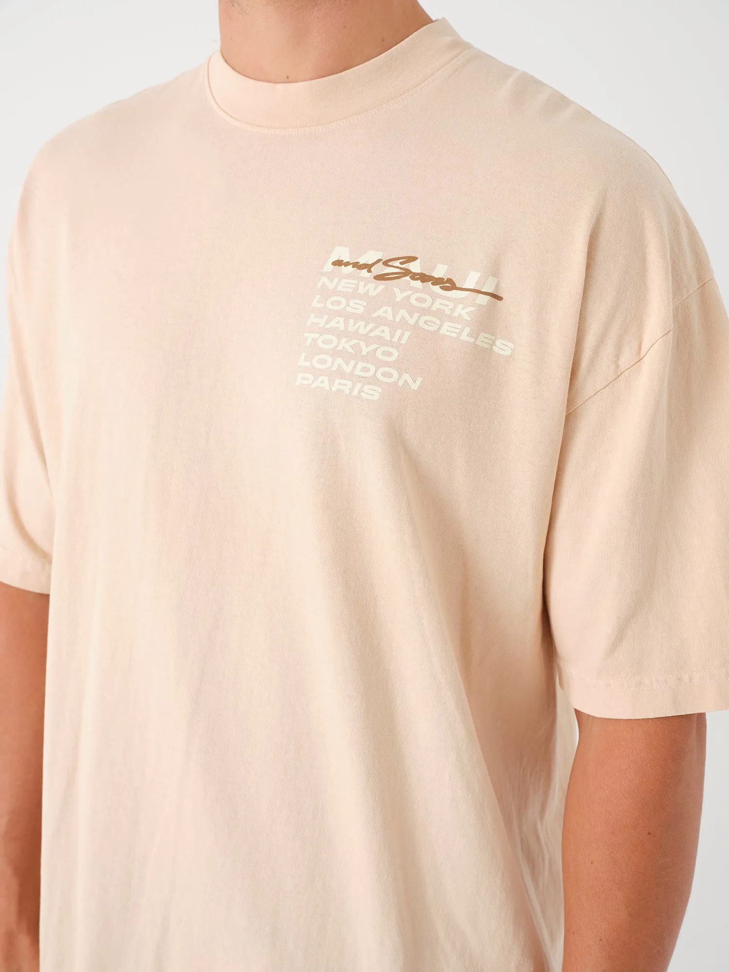 City Wave T-Shirt in Beige