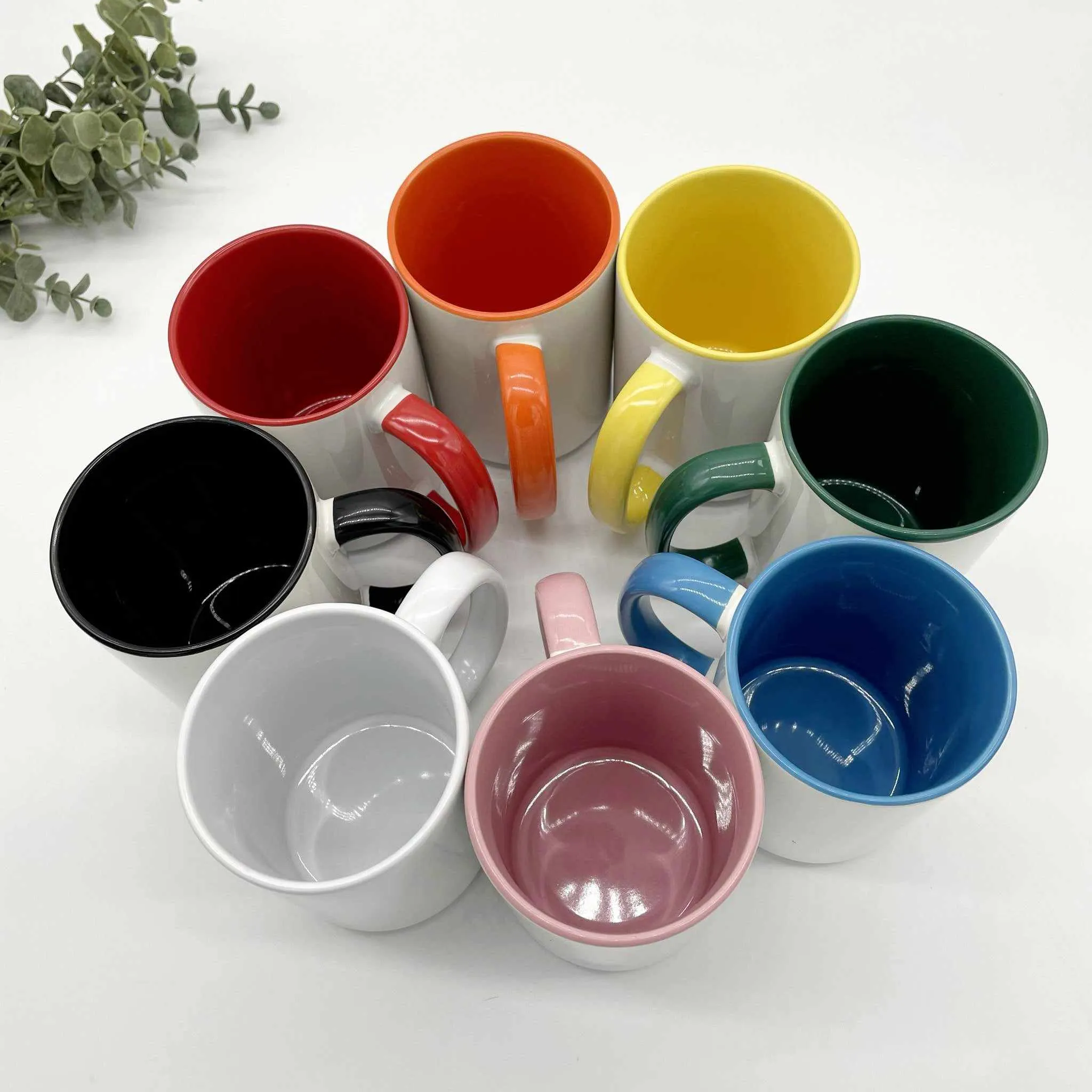 Coloured Inside/Handle 15oz Sublimation Mug - In Stock