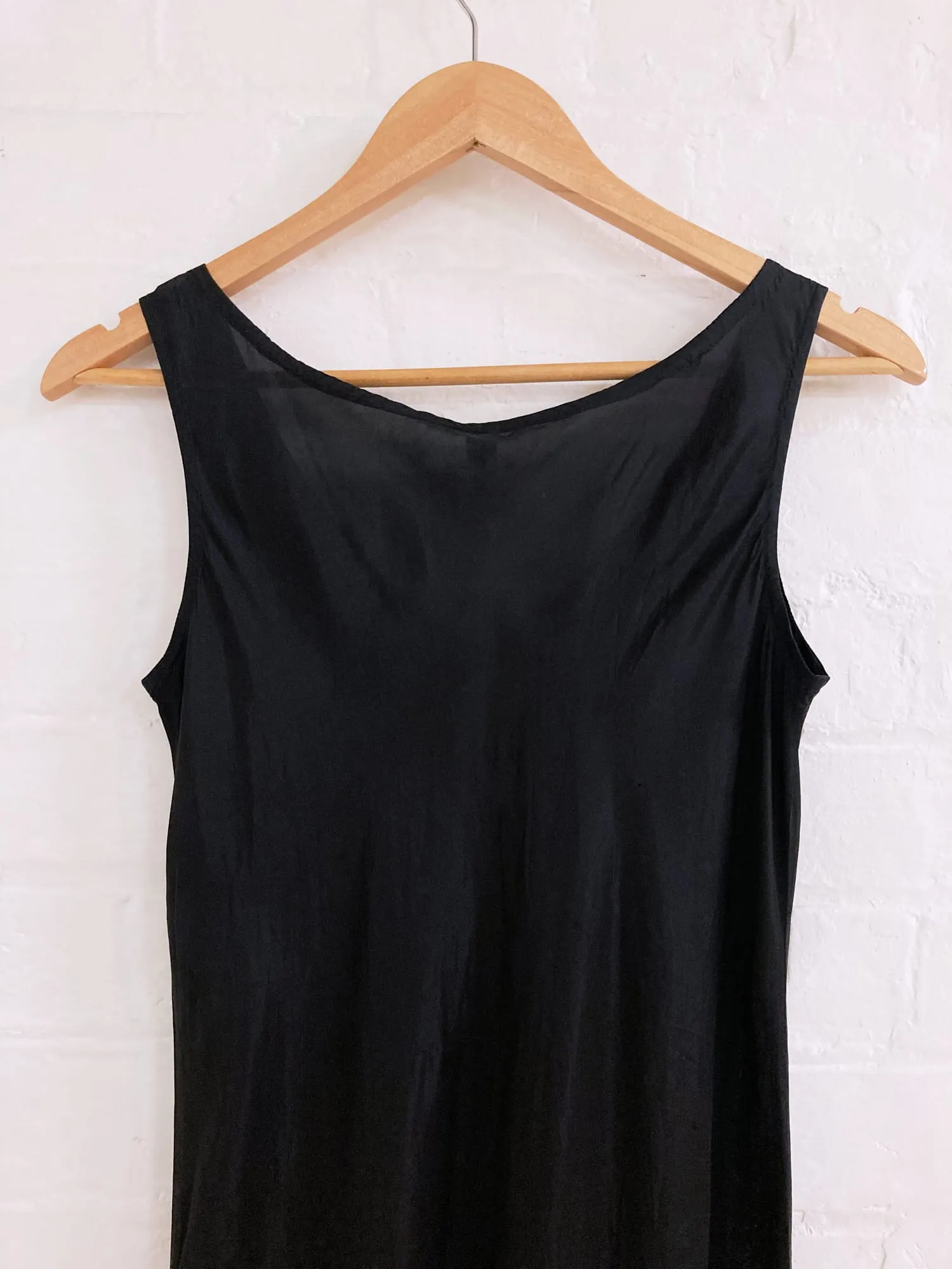 Comme des Garcons 1999 sheer black cupra sleeveless dress