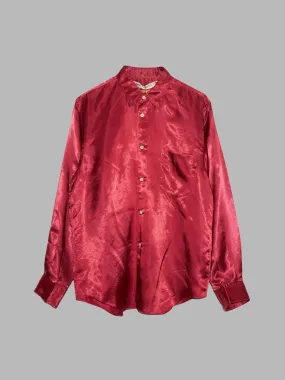 Comme des Garcons SS1995 red cupra satin shirt