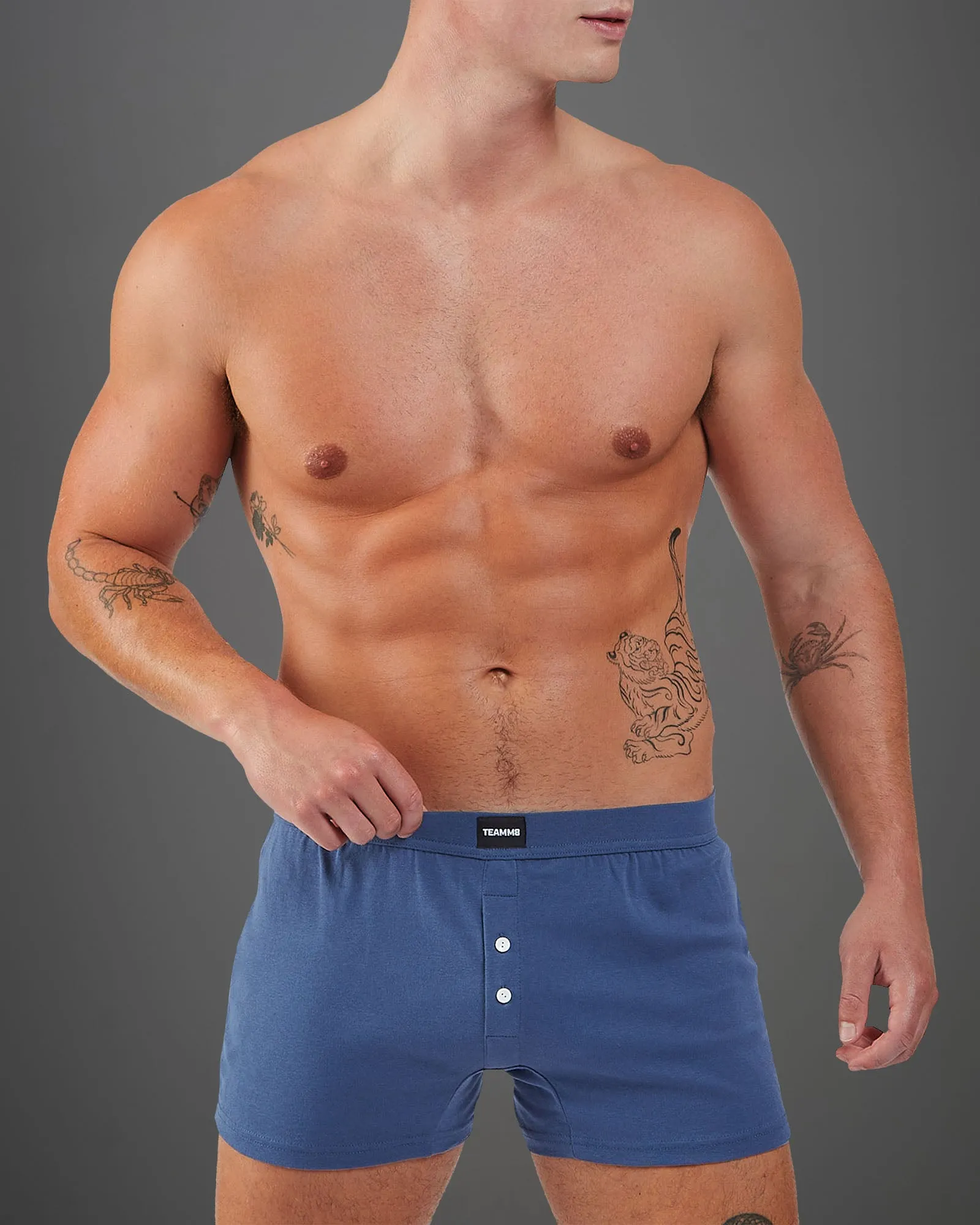 Cotton Boxer Short - Navy