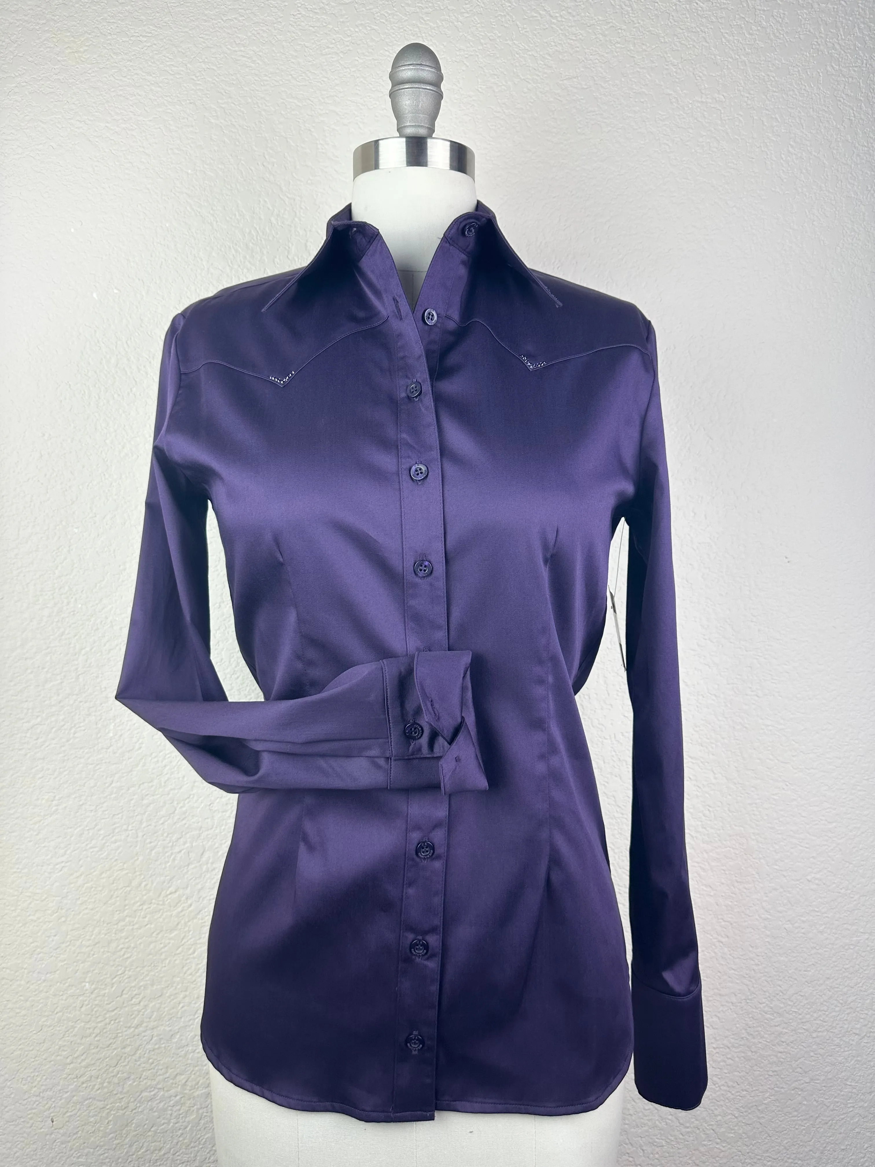 CR Western Pro Eggplant Stretch Cotton Sateen