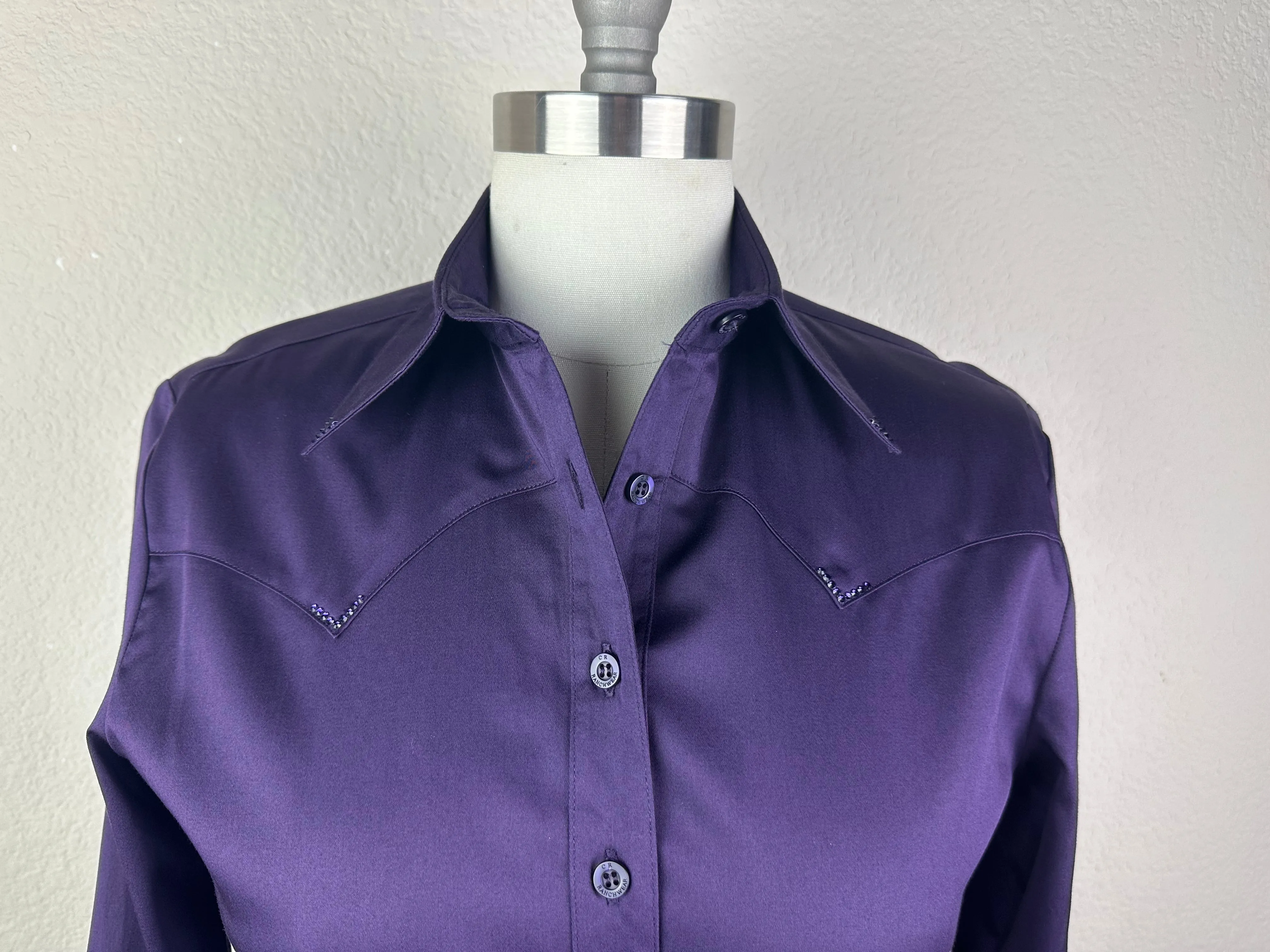 CR Western Pro Eggplant Stretch Cotton Sateen