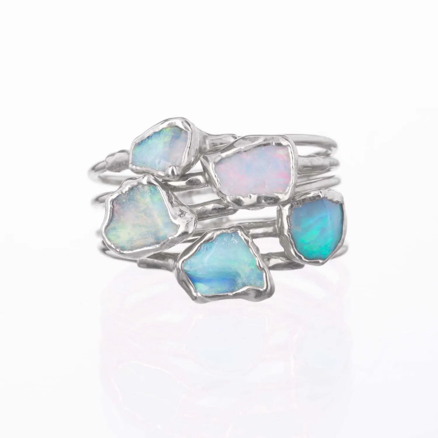 Dainty Raw Australian Opal Ring