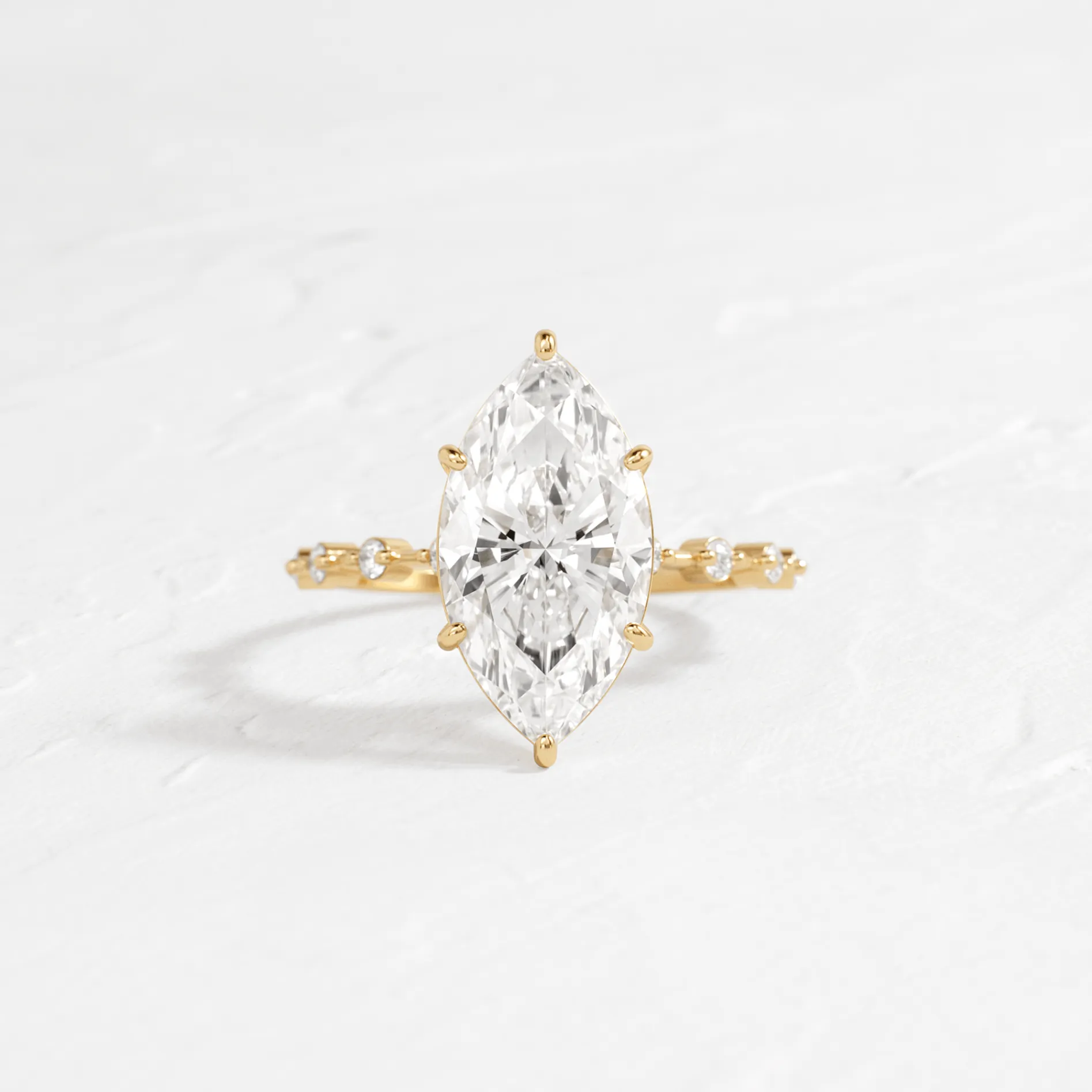 Distance Ring, Marquise Cut