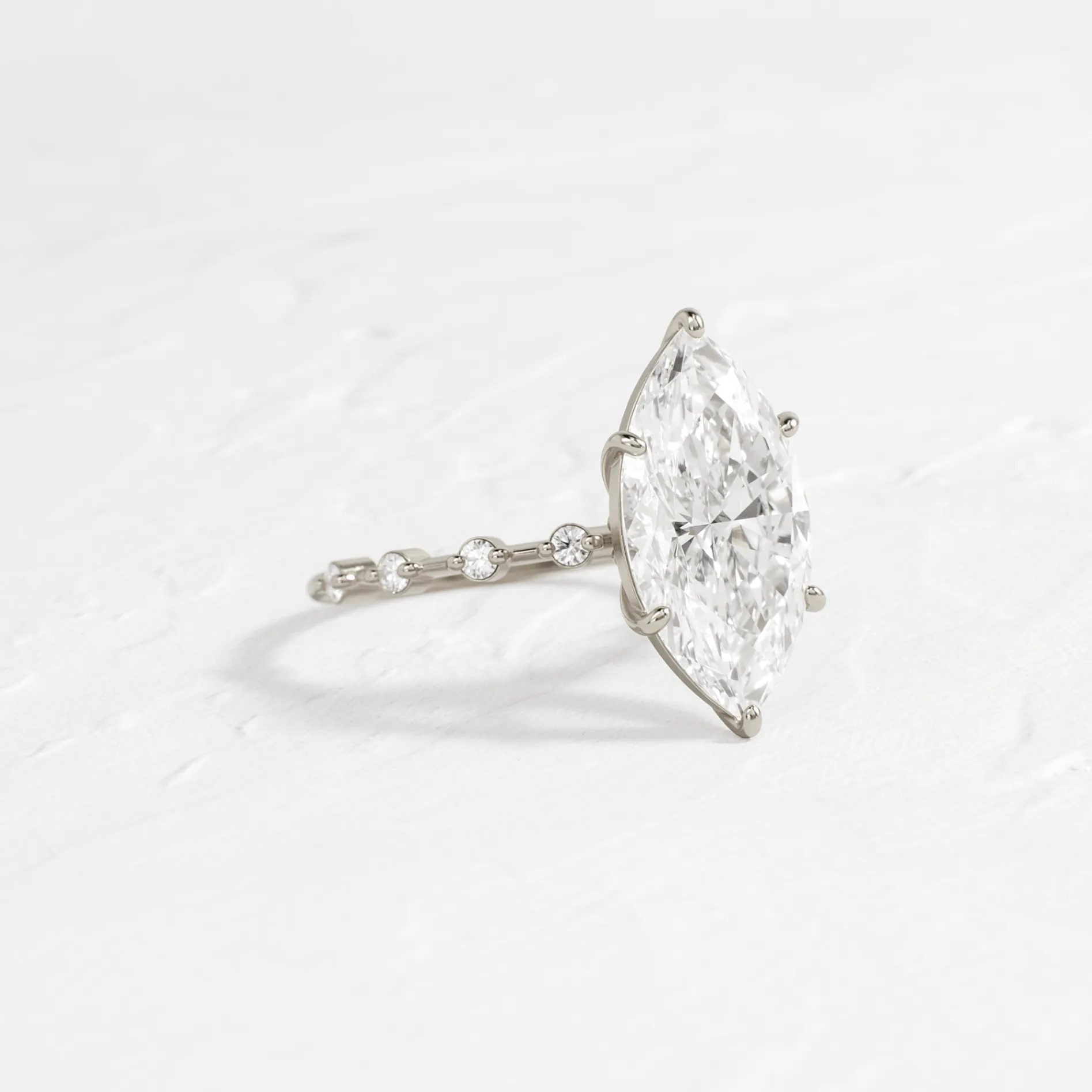 Distance Ring, Marquise Cut