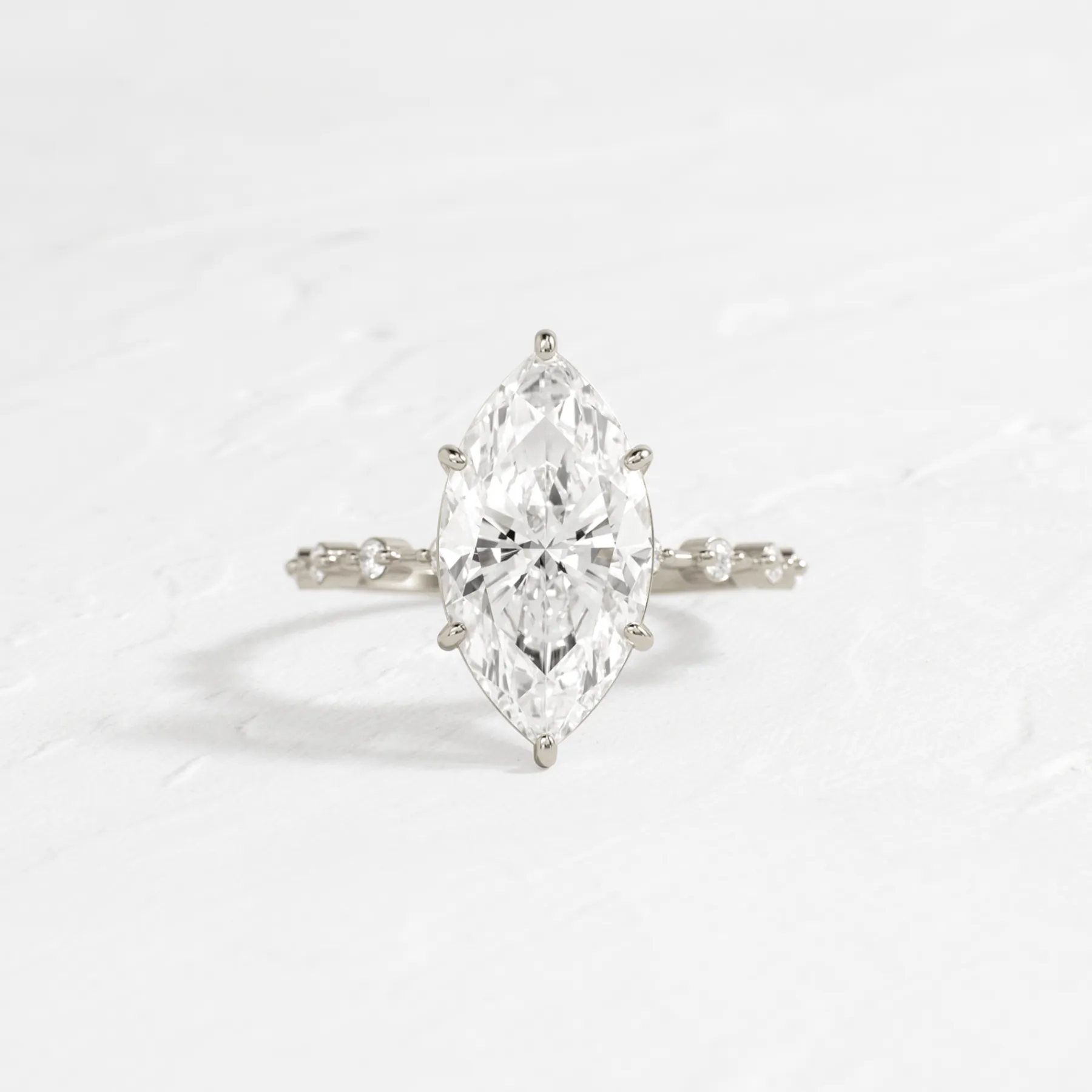 Distance Ring, Marquise Cut