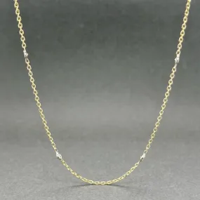 Estate 14K TT Gold 0.35ctw G-H/VS2-SI1 Diamonds By The Yard Necklace