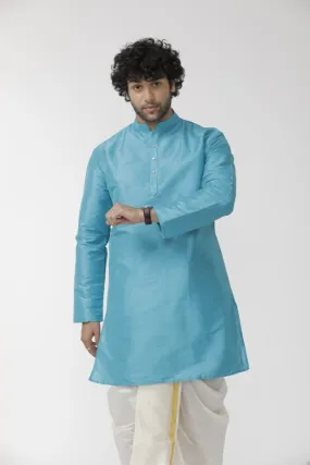 Ethnix - Sky Blue Long Kurta for Men | Uathayam