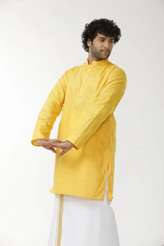 Exotic - Yellow Long Kurta For Mens | Uathaym