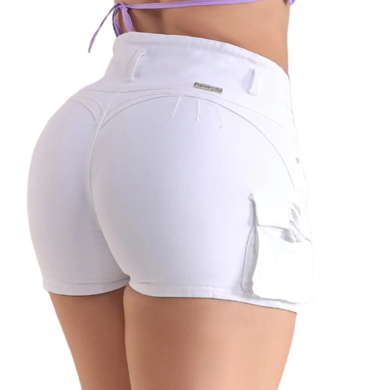 Falda Short Blanco Cargo