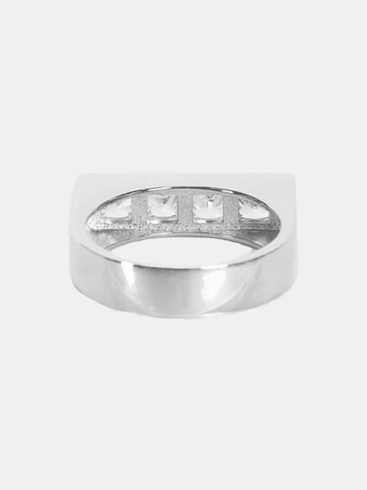 Federation Be Mine Ring - Silver / Black Zirconia