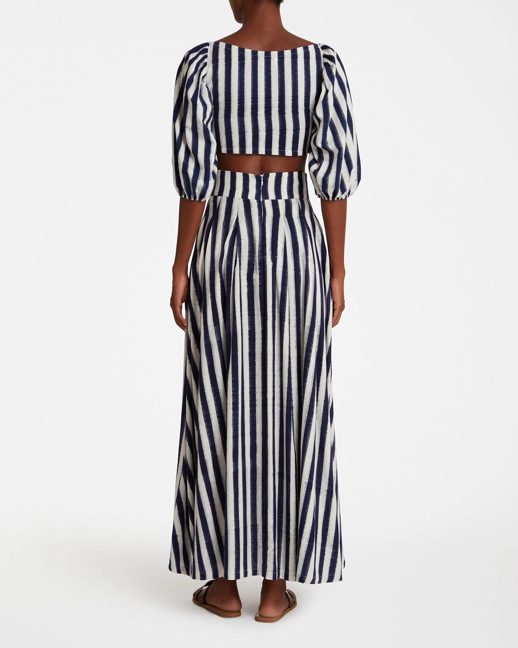 Flaminia Skirt in Ikat Stripes