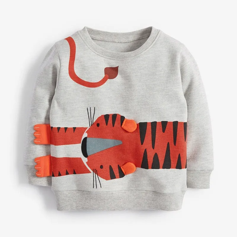 Full Sleeve Tiger Printed Boys Sweatshirt