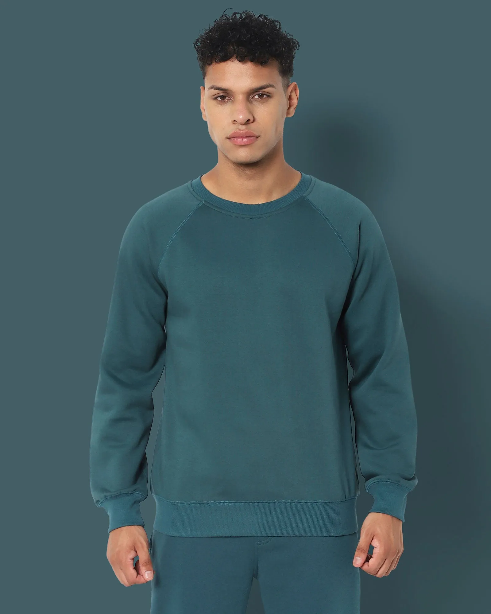 HW Crew Sweatshirt: Deep Teal Blue