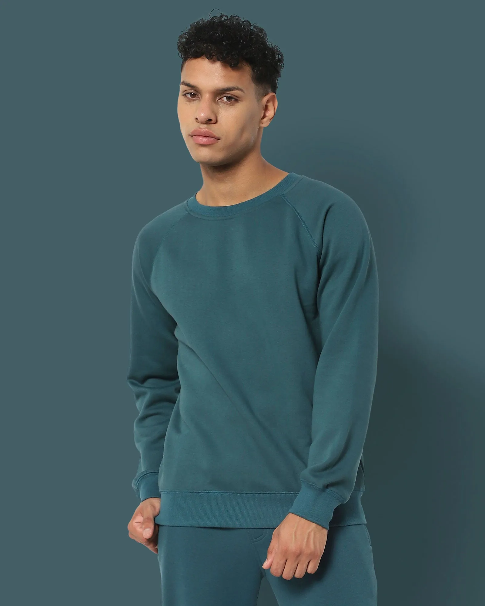 HW Crew Sweatshirt: Deep Teal Blue