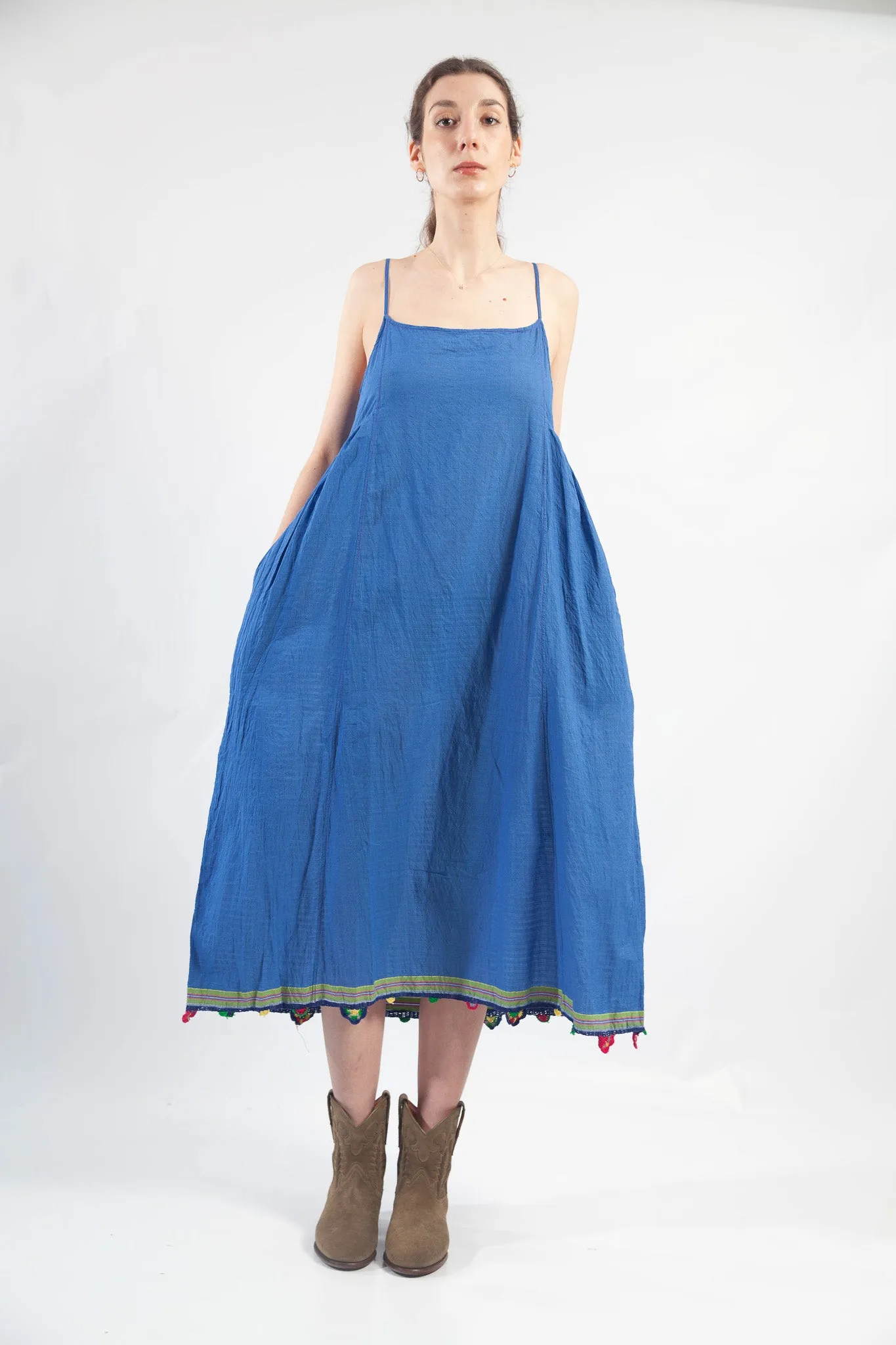 Injiri Jodhpur-123 Cobalt Cotton Slip Dress