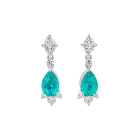 Irisa by Martin Binder Pear Emerald & Diamond Dangle Earrings