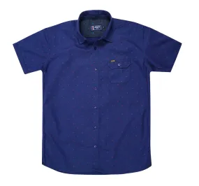 JDC Boy's Royal Blue Printed Shirt