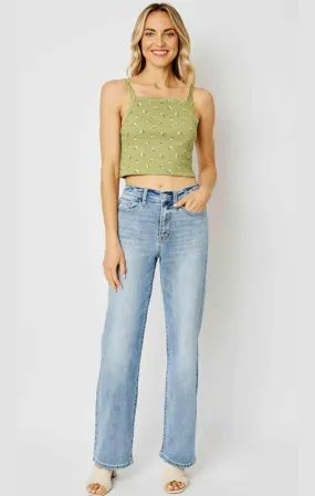 Judy Blue, High Waisted Straight Leg Jeans