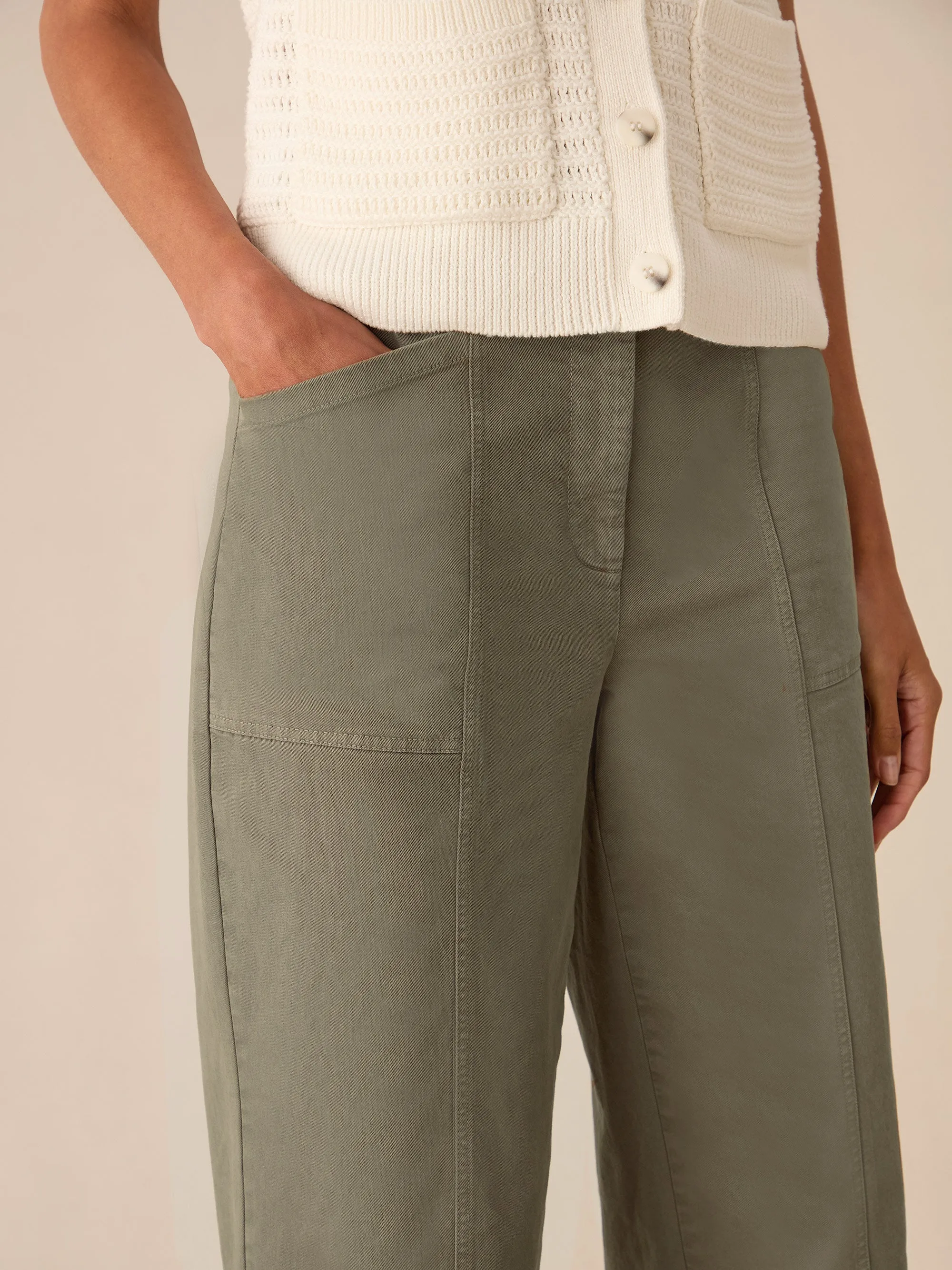 Khaki Cargo Trousers