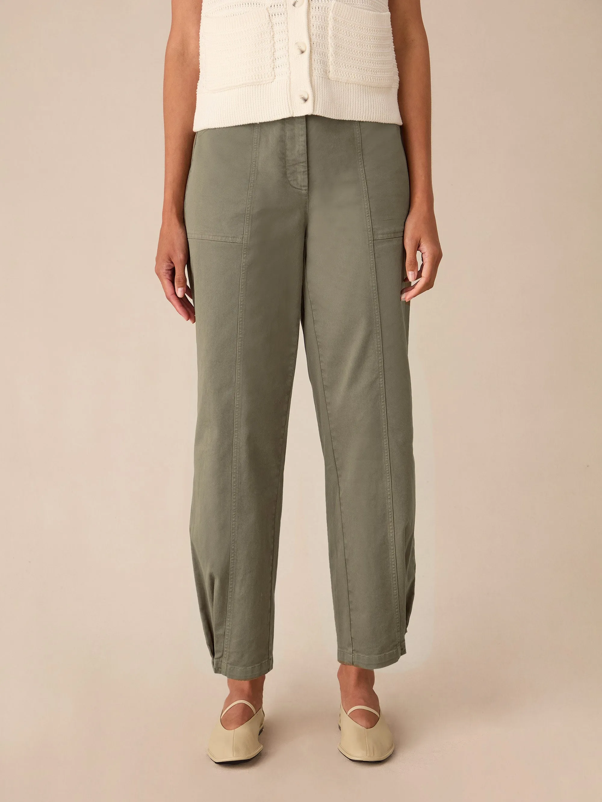 Khaki Cargo Trousers