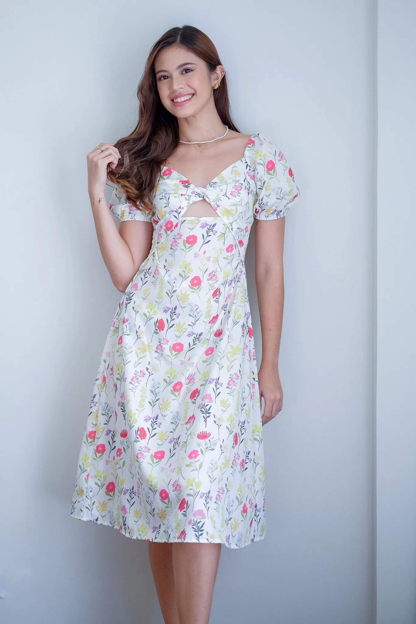 Lacey Midi Dress - Azalea prints