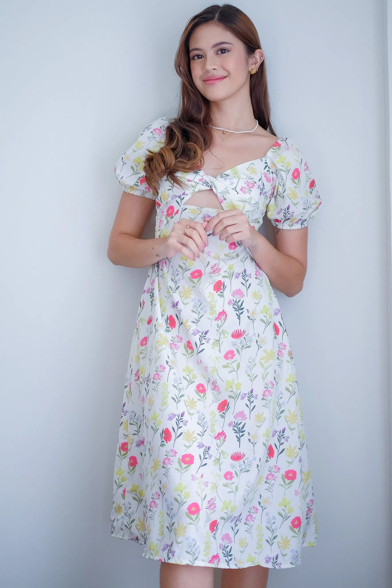 Lacey Midi Dress - Azalea prints