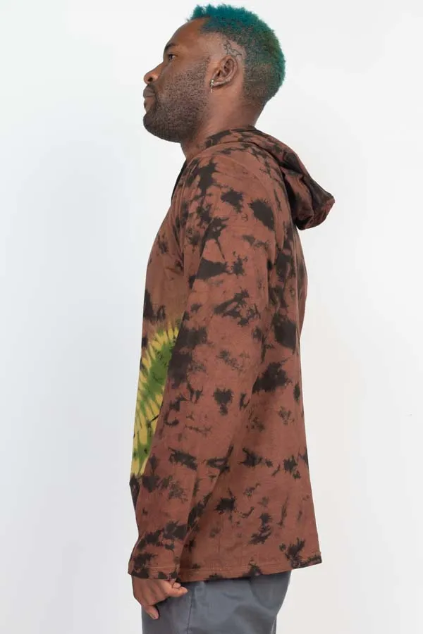 Leaf Pullover Tie-dye Hoodie