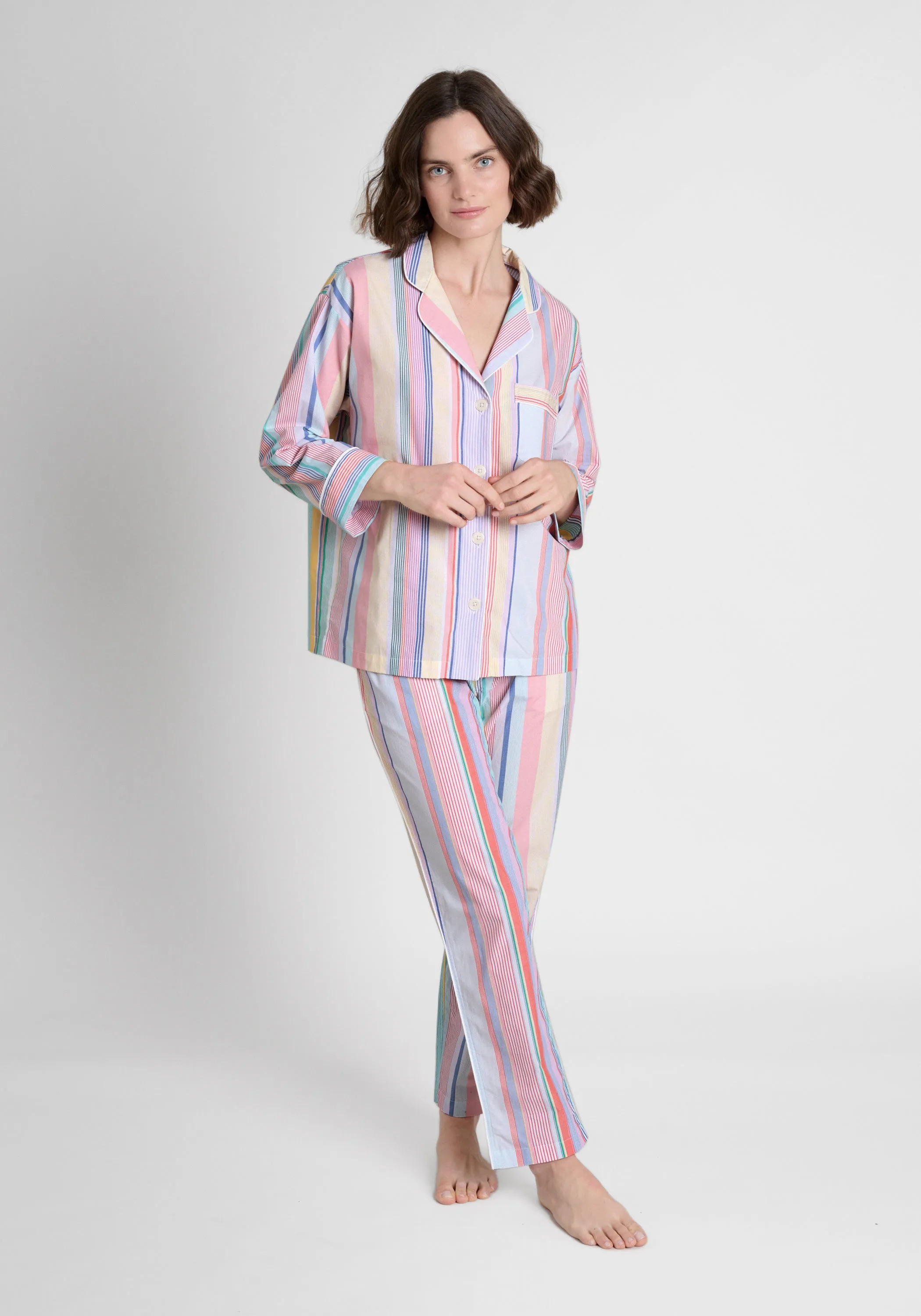 Marina Pajama Set in Vintage Stripe